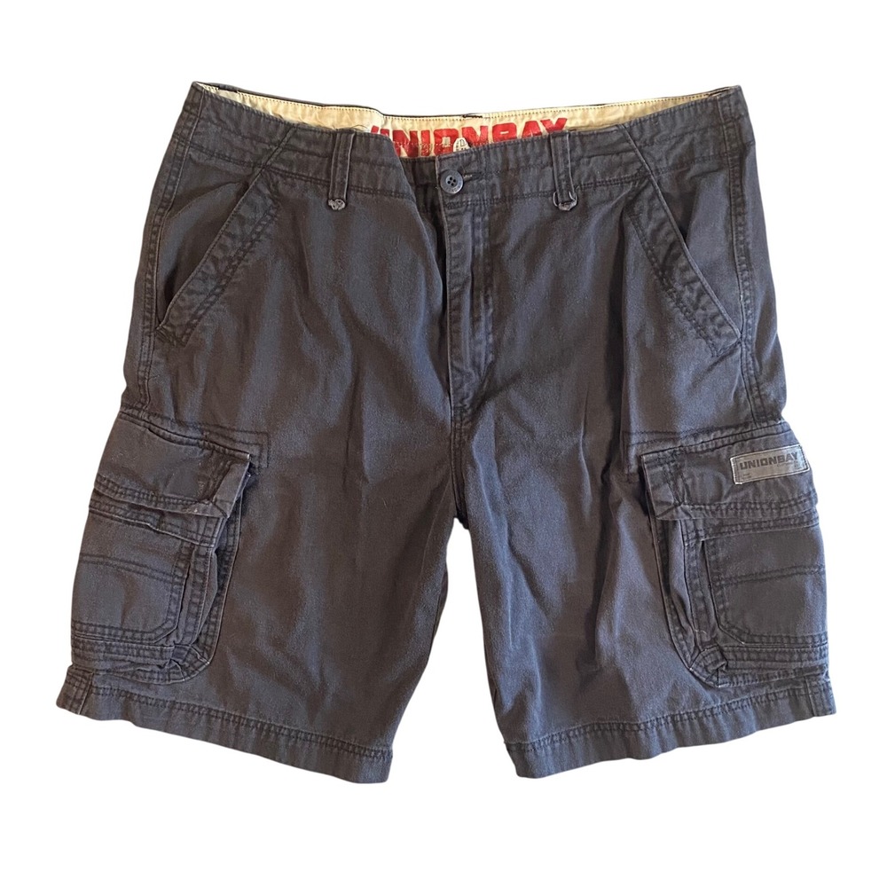 UNIONBAY Men's Cargo Shorts Dark Gray‎ Flat Front Casual Outdoor Size 40